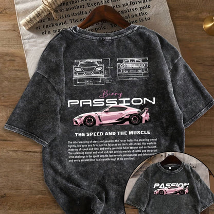 CAR PASSION Back front designed ~ Acid washed collection